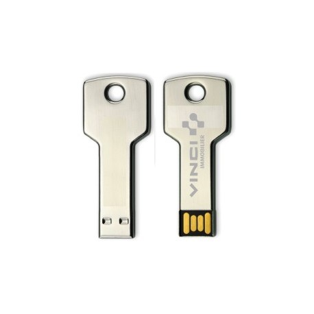 Clé USB 8 Go - Noir et acier chromé - Pivotant - Notes de musique - Cadeau  musique